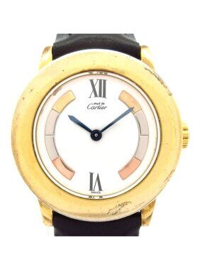 Cartier Watch Mastronde Vermeil External 925 White Slim X Clear Color